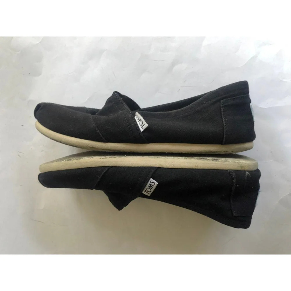 TOMS Women’s Canvas Slip-on flat shoes Size 8 - Picture 3 of 7